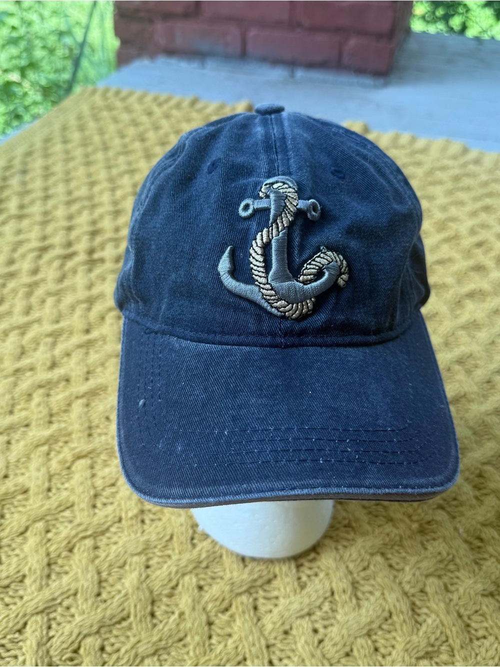 Vintage Anchor Patch Baseball Cap Hat Nautical Fisherman Dad Boating Beach Sun